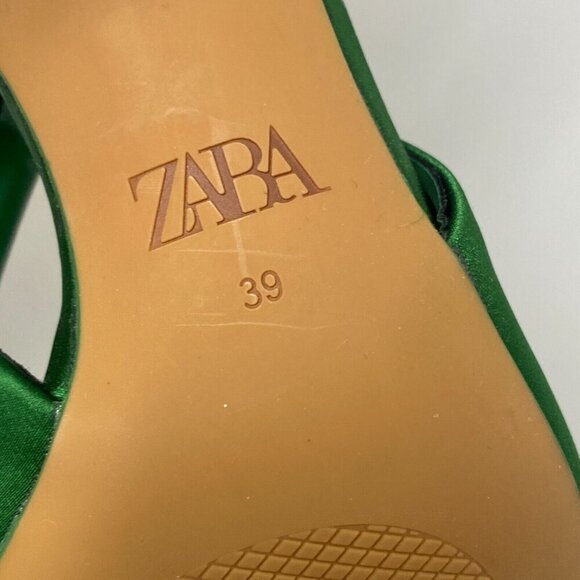 Zara Embellished Bow Heeled Slingbacks 39 - Picture 5 of 8